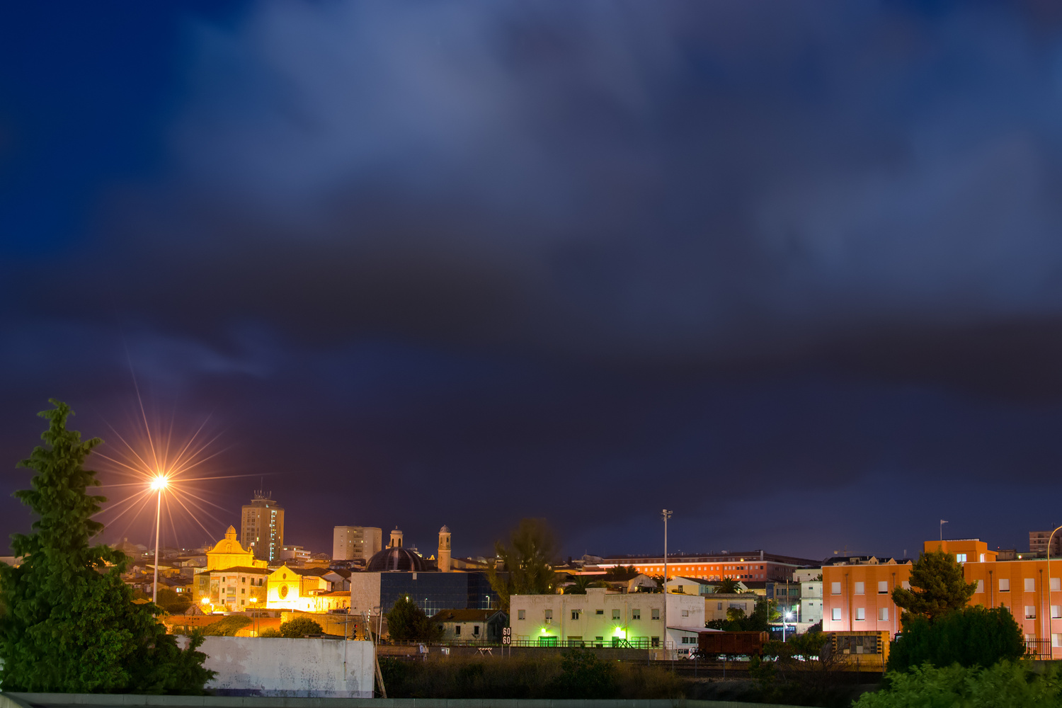 cloudy night in Sassari